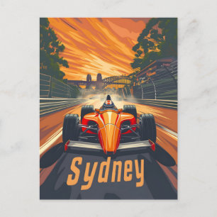 Sydney Vintage Racing Car Postcard