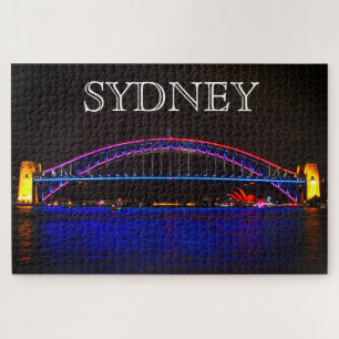 sydney vivid harbour bridge jigsaw puzzle
