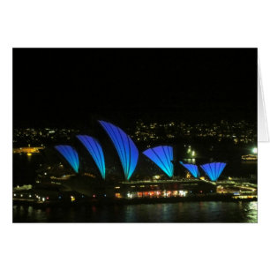 sydney vivid opera blue
