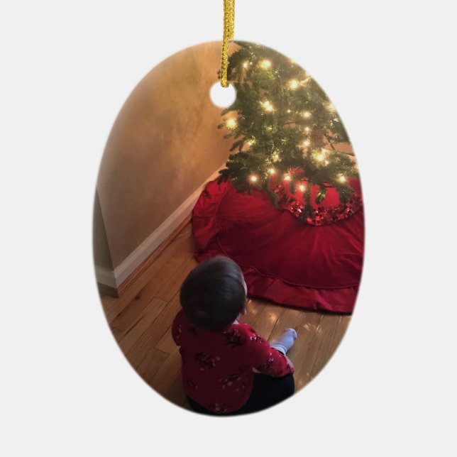 Sydney's 1st Christmas 2018 Ceramic Ornament (Front)