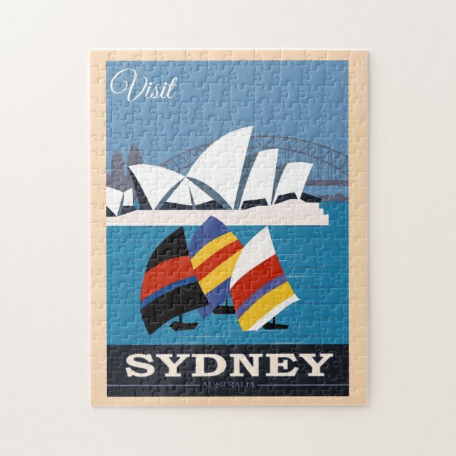 Sydney's Opera House and Harbour Bridge, Travel Jigsaw Puzzle (Vertical)