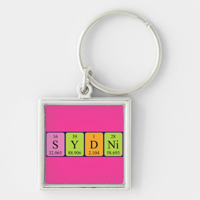 Sydni periodic table name keyring (Front)