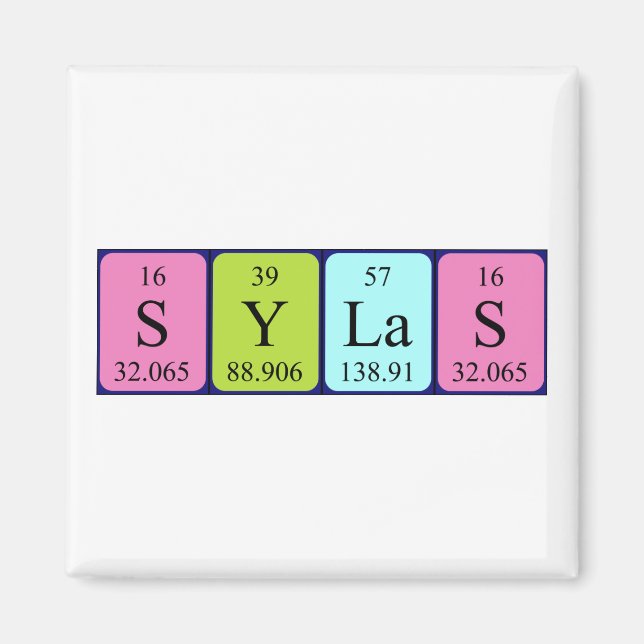 Sylas periodic table name magnet (Front)