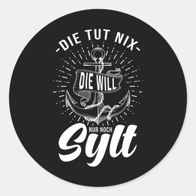 Sylt Classic Round Sticker (Front)