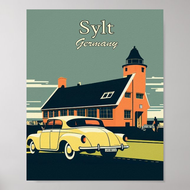 Sylt Germany Minimalist Vintage Art Poster (Front)