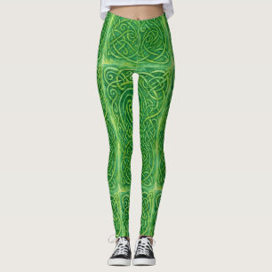 Sylvan Labyrinth – Celtic Green Knots Leggings