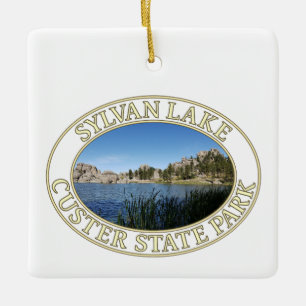Sylvan Lake, Custer State Park, Black Hills, SD Ceramic Ornament