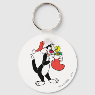 SYLVESTER™ Cat with Stocking Key Ring