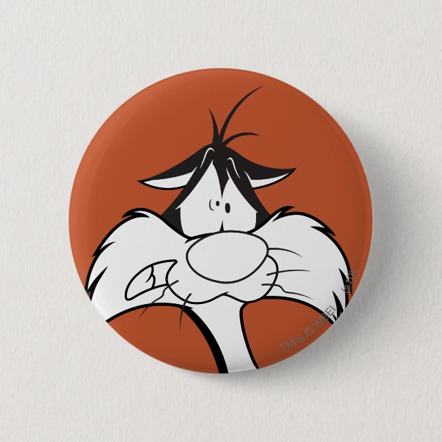 SYLVESTER™ Face 6 Cm Round Badge (Front)