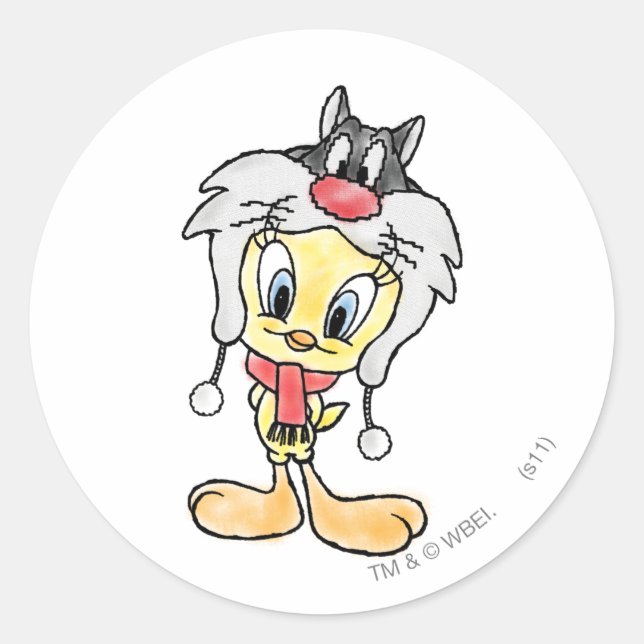 SYLVESTER™ Hat Classic Round Sticker (Front)