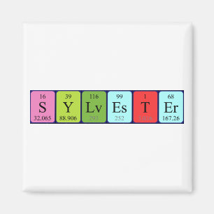Sylvester periodic table name magnet