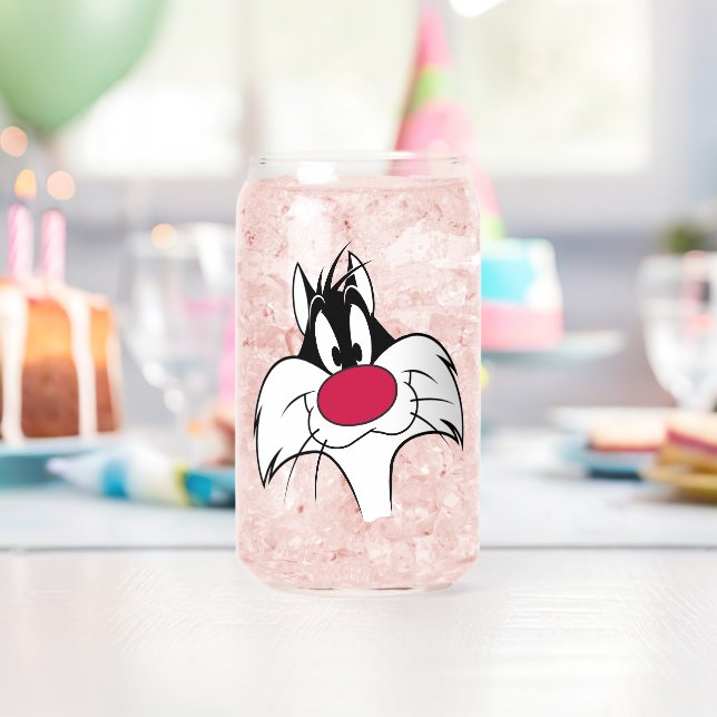 SYLVESTER™ Red Nose Face Can Glass (Insitu (Birthday))