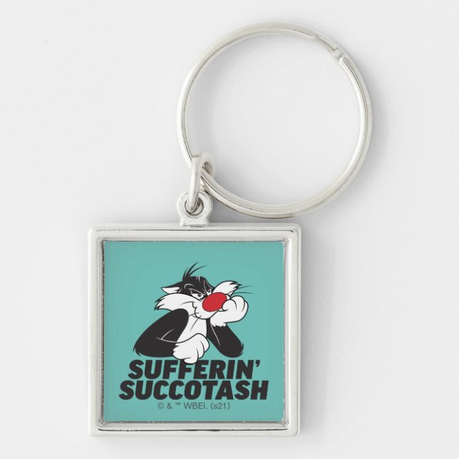 SYLVESTER™ "Sufferin' Succotash" Sulking Key Ring (Front)
