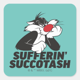 SYLVESTER™ "Sufferin' Succotash" Sulking Square Sticker