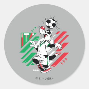 SYLVESTER™ Team Italy Soccer Graphic Classic Round Sticker