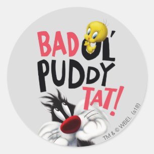 SYLVESTER™ & TWEETY™- Bad Ol' Puddy Tat Classic Round Sticker