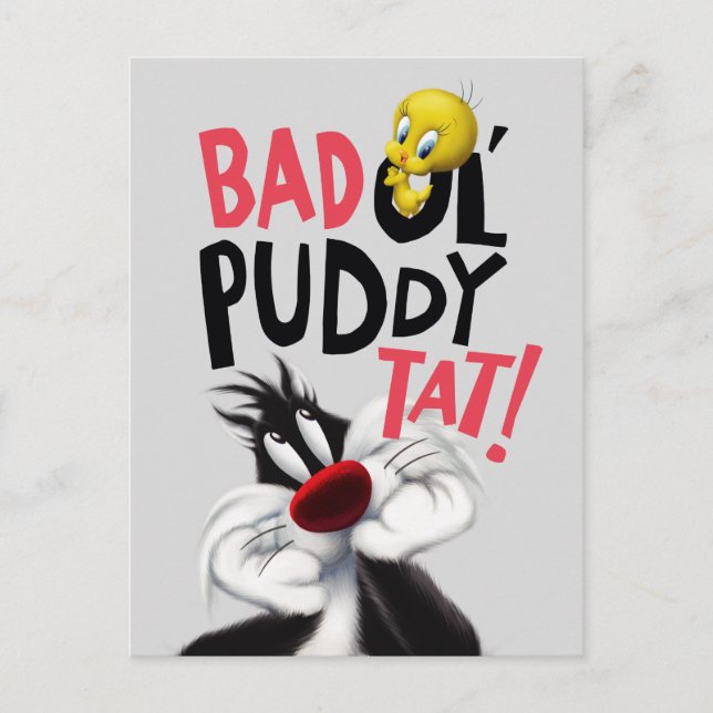 SYLVESTER™ & TWEETY™- Mean Ol' Puddy Tat Postcard (Front)