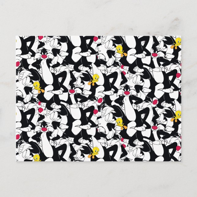 SYLVESTER™ & TWEETY™ Pattern Postcard (Front)