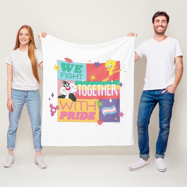 SYLVESTER™ & TWEETY™| We Fight Together With Pride Fleece Blanket (In Situ)