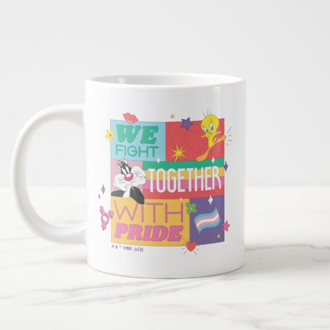 SYLVESTER™ & TWEETY™| We Fight Together With Pride Large Coffee Mug (Left)