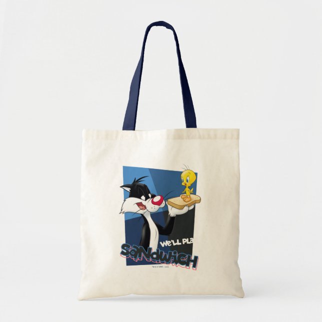 SYLVESTER™ & TWEETY™ "We'll Play Sandwich" Tote Bag (Front)