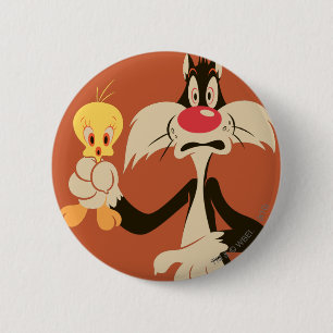 SYLVESTER™ with TWEETY™ 6 Cm Round Badge