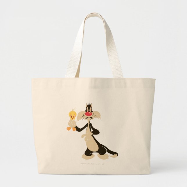 SYLVESTER™ with TWEETY™ Large Tote Bag (Front)