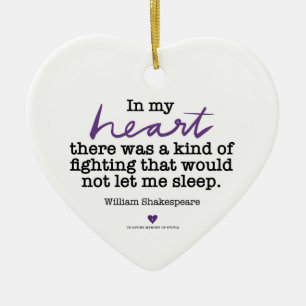 SylviasStory Heart Shakespeare Ornament