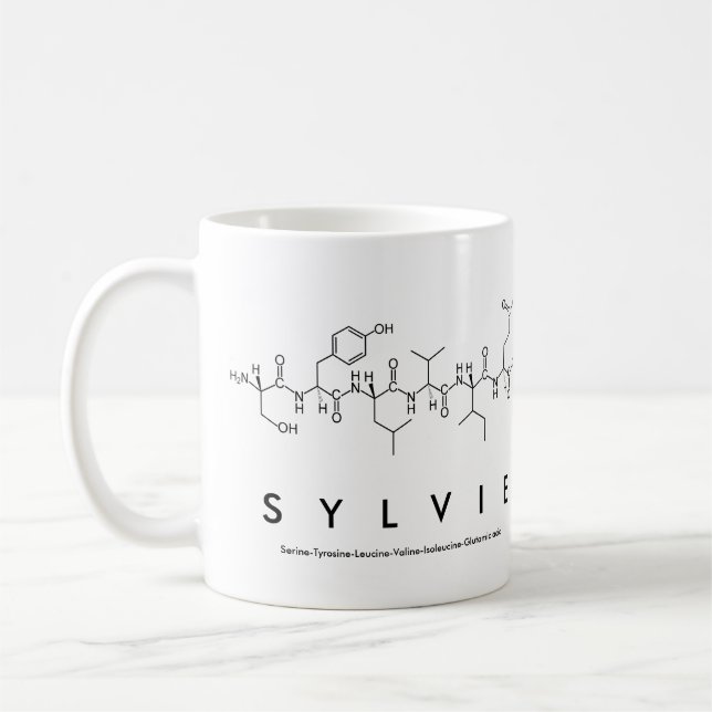 Sylvie peptide name mug (Left)