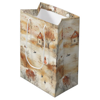 Sylvoria - Naive Landscape Pattern (5/8) Medium Gift Bag
