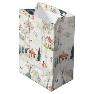 Sylvoria - Naives Landschaftsmuster (6/8) Medium Gift Bag