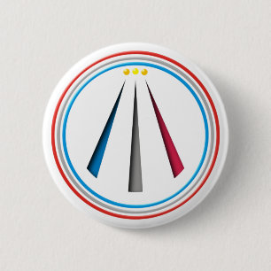 symbol Awen Neo Druid Barden 6 Cm Round Badge