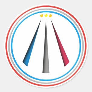 symbol Awen Neo Druid Barden Classic Round Sticker