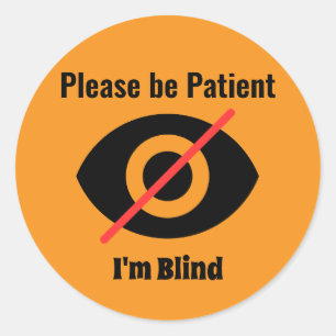 Symbol Blind Button Classic Round Sticker