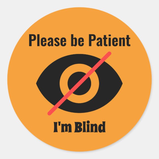 Symbol Blind Button Classic Round Sticker (Front)