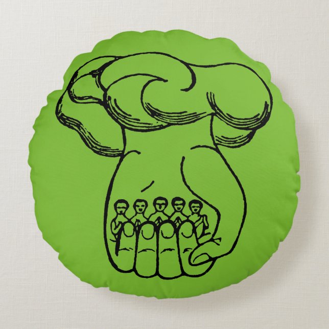 Symbol: Divine Hand Round Cushion (Front)