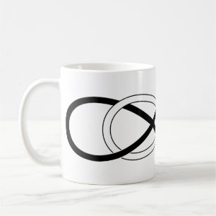 Symbol double Infinity - Black & White Coffee Mug
