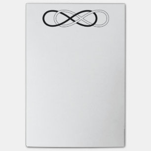 Symbol double Infinity - Black & White Post-it Notes