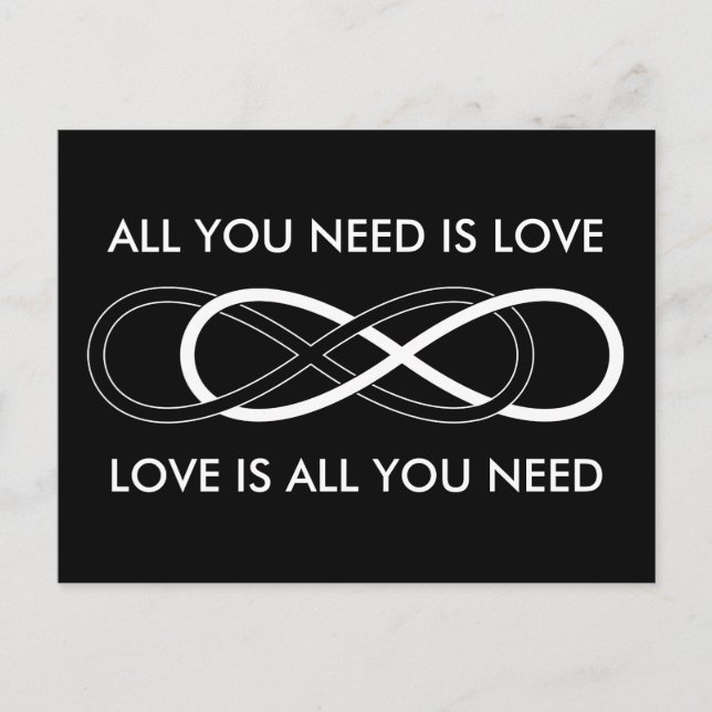 Symbol double Infinity - Black & White Postcard (Front)