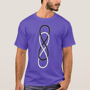 Symbol double Infinity - Black & White T-Shirt