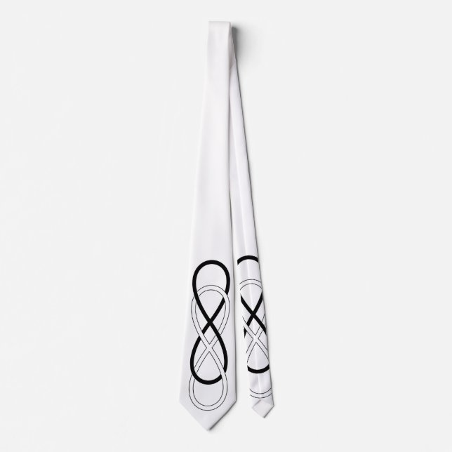 Symbol double Infinity - Black & White Tie (Front)