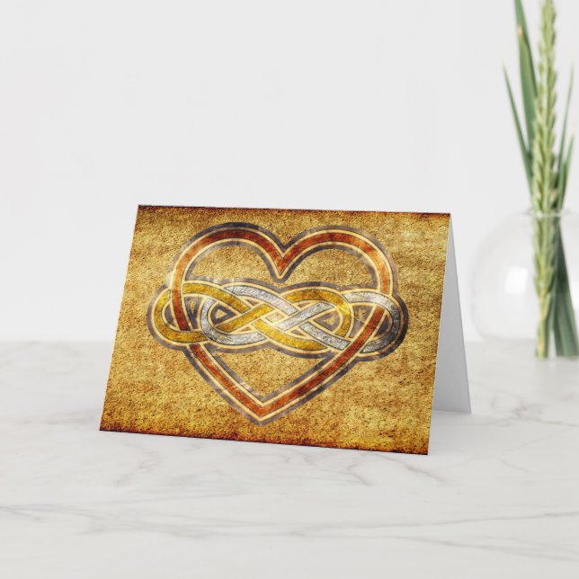 Symbol double Infinity Heart BiColor Card (Front)