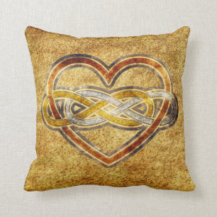 Symbol double Infinity Heart BiColor Cushion