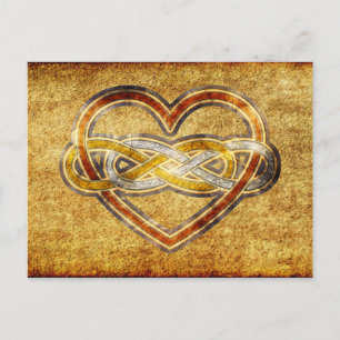Symbol double Infinity Heart BiColor Postcard