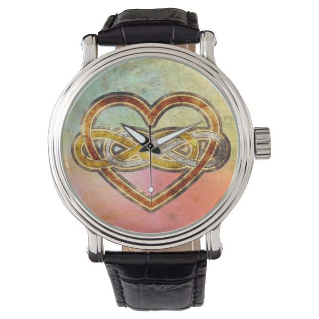 Symbol double Infinity Heart BiColor Watch (Front)