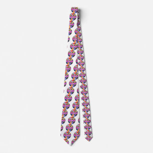 Symbol double Infinity Heart colourful shine Tie