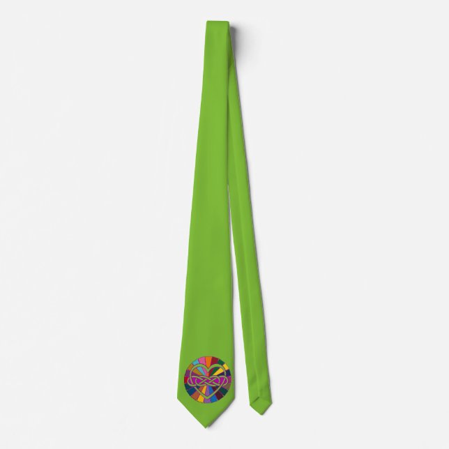 Symbol double Infinity Heart colourful shine Tie (Front)