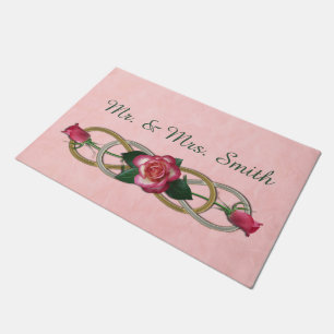 Symbol Double Infinity - Roses gold silver Doormat