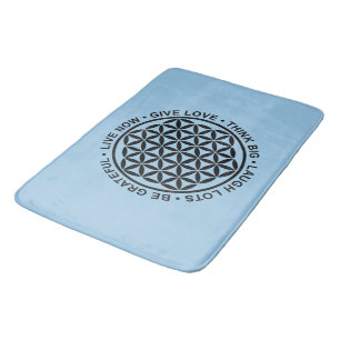 Symbol Flower Of Life - Rules Of Life 1 Bath Mat