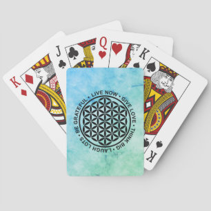 Symbol Flower Of Life - Rules Of Life 1 Playing Cards